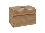 Villeroy und Boch Legato Waschtischunterschrank B57000RH 80x55x50cm, Waschtisch mittig, Kansas Oak