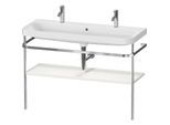 Duravit Happy D.2 Plus Möbelwaschtisch-Kombination HP4849O39390000 117,5x49cm, 1 Hahnloch, mit Metallkonsole, nordic weiß seidenmatt