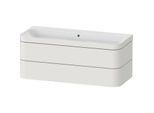Duravit Happy D.2 Plus Möbelwaschtisch-Unterschrank HP4639N39390000 117,5x49cm, 2 Schubkästen, ohne Hahnloch, nordic weiß seidenmatt