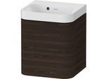 Duravit Happy D.2 Plus Möbelwaschtisch HP4344N69690000 40x36cm, 1 Tür, Anschlag rechts, ohne Hahnloch, nussbaum gebürstet