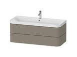 Duravit Happy D.2 Plus Möbelwaschtisch HP4349O92920000 117,5x49cm, 2 Schubkästen, 1 Hahnloch, steingrau seidenmatt