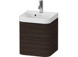 Duravit Happy D.2 Plus Möbelwaschtisch HP4340O69690000 40x36cm, 1 Tür, Anschlag links, mit Hahnloch, nussbaum gebürstet