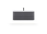 Duravit Happy D.2 Plus Möbelwaschtisch-Unterschrank HP4639O80800000 117,5x49cm, 2 Schubkästen, 1 Hahnloch, graphit supermatt