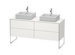 Duravit XSquare Waschtisch-Unterschrank XS4927B3939 160x53,8x54,8cm, 4 Auszüge, beidseitig, Nordic weiß seidenmatt