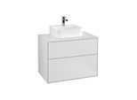 Villeroy und Boch Finion Waschtischunterschrank F08100MT 80x60,3x50,1cm, Abdeckplatte white matt, White matt lacquer