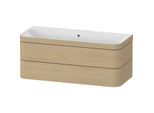 Duravit Happy D.2 Plus Möbelwaschtisch-Unterschrank HP4639N71710000 117,5x49cm, 2 Schubkästen, ohne Hahnloch, mediterrane Eiche