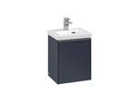Villeroy und Boch Subway 3.0 Waschtisch-Unterschrank C58300VQ 35,1x42,9x30,9cm, Schanier links/Griff Aluminium glänzend, marine blue
