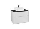 Villeroy und Boch Finion Waschtischunterschrank G08200MT 80x60,3x50,1cm, Emotion, Abdeckplatte black matt, White matt lacquer