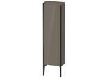 Duravit XViu Halbhochschrank XV1315LB289 40x24x133cm, schwarz matt, Tür links, flannel grey hochglanz