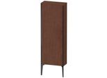 Duravit XViu Halbhochschrank XV1316LB213 50x133x24cm, 1 Tür, schwarz matt, Anschlag links, amerikanischer nussbaum
