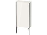 Duravit XViu Halbhochschrank XV1306RB285 50x24x89cm, schwarz matt, Tür rechts, weiß hochglanz