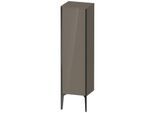 Duravit XViu Halbhochschrank XV1325LB289 40x36x133cm, schwarz matt, Tür links, flannel grey hochglanz