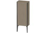 Duravit XViu Halbhochschrank XV1305RB235 40x24x89cm, schwarz matt, Tür rechts, Eiche terra