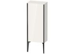 Duravit XViu Halbhochschrank XV1305RB222 40x24x89cm, schwarz matt, Tür rechts, weiß hochglanz