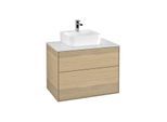 Villeroy und Boch Finion Waschtischunterschrank G08100PC 80x60,3x50,1cm, Emotion, Abdeckplatte white matt, Oak Veneer