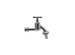 Universal Auslaufventil 422308 Messing matt verchromt, 3/4", Schlauchverschraubung