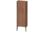 Duravit XViu Halbhochschrank XV1316LB279 50x133x24cm, 1 Tür, schwarz matt, Anschlag links, nussbaum natur