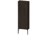 Duravit XViu Halbhochschrank XV1316RB269 50x133x24cm, 1 Tür, schwarz matt, Anschlag rechts, nussbaum gebürstet