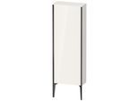 Duravit XViu Halbhochschrank XV1316LB285 50x133x24cm, 1 Tür, schwarz matt, Anschlag links, weiß hochglanz
