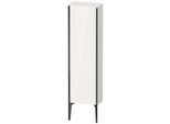 Duravit XViu Halbhochschrank XV1315LB222 40x24x133cm, schwarz matt, Tür links, weiß hochglanz