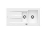 Villeroy & Boch Architectura Einbauspüle 336502RW mit Ablaufgarnitur und Exzenterbetätigung, Stone White