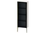 Duravit XViu Halbhochschrank XV1366LB122 50x24x133cm, Glastür, champagner matt, Tür links, weiß hochglanz