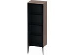 Duravit XViu Halbhochschrank XV1368LB286 50x36x133cm, Glastür, schwarz matt, Tür links, cappucino hochglanz