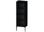 Duravit XViu Halbhochschrank XV1368LB240 50x36x133cm, Glastür, schwarz matt, Tür links, schwarz hochglanz