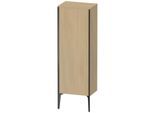 Duravit XViu Halbhochschrank XV1326RB271 50x36x133cm, schwarz matt, Tür rechts, mediterrane eiche