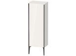 Duravit XViu Halbhochschrank XV1326LB222 50x36x133cm, schwarz matt, Tür links, weiß hochglanz