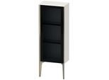 Duravit XViu Halbhochschrank XV1360RB185 40x24x89cm, Glastür, champagner matt, Tür rechts, weiß hochglanz