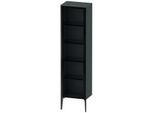 Duravit XViu Hochschrank XV1376RB238 50x36x177cm, Glastür, schwarz matt, Tür rechts, dolomiti grey hochglanz