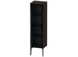 Duravit XViu Halbhochschrank XV1367RB269 40x36x133cm, Glastür, schwarz matt, Tür rechts, nussbaum gebürstet
