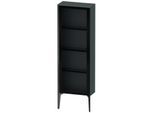Duravit XViu Halbhochschrank XV1366RB238 50x24x133cm, Glastür, schwarz matt, Tür rechts, dolomiti grey hochglanz