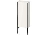 Duravit XViu Halbhochschrank XV1305LB285 40x24x89cm, schwarz matt, Tür links, weiß hochglanz