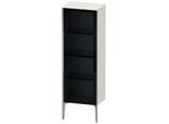 Duravit XViu Halbhochschrank XV1368LB122 50x36x133cm, Glastür, champagner matt, Tür links, weiß hochglanz