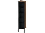 Duravit XViu Hochschrank XV1375LB221 40x36x177cm, Glastür, schwarz matt, Tür links, nussbaum dunkel