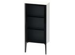 Duravit XViu Halbhochschrank XV1361RB218 50x24x89cm, Glastür, schwarz matt, Tür rechts, weiß matt