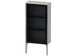 Duravit XViu Halbhochschrank XV1361LB107 50x24x89cm, Glastür, champagner matt, Tür links, betongrau matt