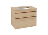 Villeroy und Boch Venticello Waschtisch-Unterschrank A94005VJ 75,7 x 60,6 x 50,2 cm, Griff Copper, nordic oak