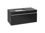 Villeroy und Boch Venticello Waschtisch-Unterschrank A94702PD 95,7 x 43,6 x 50,2 cm, Waschtisch links, Griff White, Black Matt Lacquer