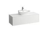 LAUFEN The new classic Schubladenelement/Sideboard H4060230856271 117,5x34,5x45,5cm, 1 Schublade, Handwaschbecken Ausschnitt mittig, Verkehrsgrau