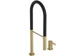 Ideal Standard Gusto Küchen-2-Loch-Armatur BD425A2 brushed gold, mit 2-Funktionshandbrause aus Metall