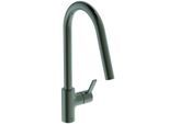Ideal Standard Gusto Küchenarmatur BD414A5 magnetic grey, mit hohem Rohrauslauf und herausziehbarer Handbrause
