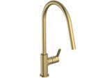 Ideal Standard Gusto Küchenarmatur BD408A2 brushed gold, mit hohem Rohrauslauf