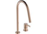 Ideal Standard Gusto Küchen-2-Loch-Armatur BD422J4 sunset rose, mit hohem Rohrauslauf