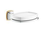 Grohe Grandera Seifenschale 40628IG0 chrom gold, Glas aus Keramik weiß