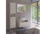 Keuco Stageline Hochschrank 32831180001 40 x 180 x 36 cm, Dekor Cashmere, Glas Cashmere klar, 2-türig, ohne Elektrik, links