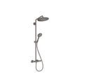 hansgrohe Croma Select S Showerpipe 26890340 mit Thermostat und Handbrause, brushed black chrome