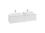 Villeroy & Boch Legato Waschtischunterschrank B767L0DH 160x38x50cm, mit LED-Beleuchtung, Glossy White